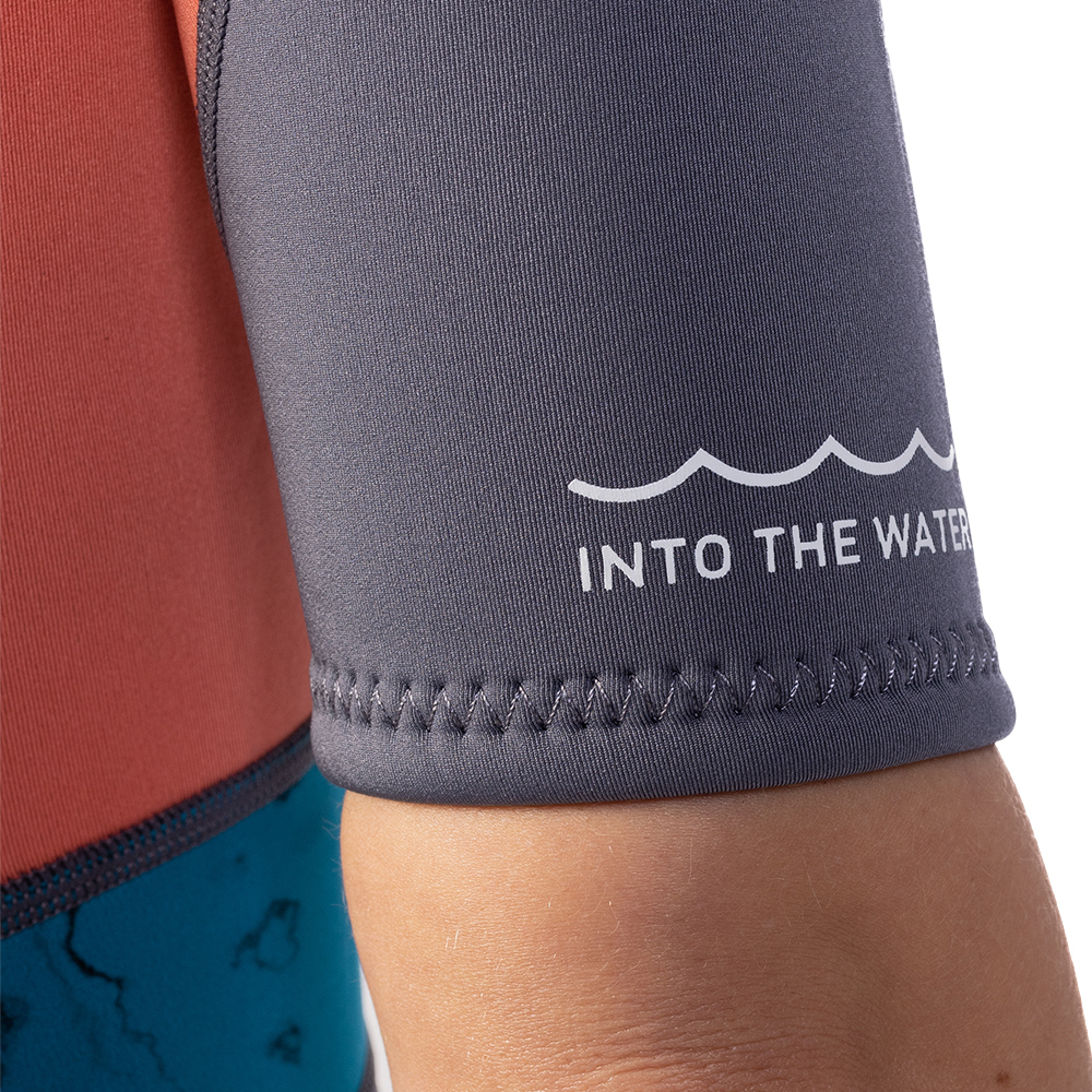 2025 Gul Womens Response 3/2mm Back Zip Shorty Wetsuit RE3318-C1 - Grey / Coral